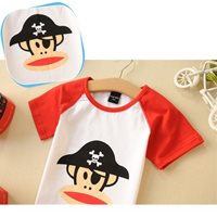 เสื้อยืดลาย-Pirates-Paul-Frank-สีแดง