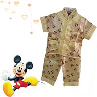 เสื้อและกางเกง-อาตี๋-Mickey-Mouse-สีเหลืองทอง