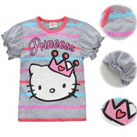 เสื้อยืด-Hello-Kitty-Princess-สีเทา-