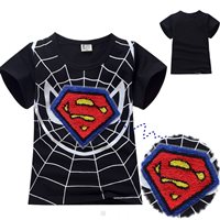 เสื้อยืด-Superman-ปักไหมพรม-สีดำ