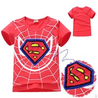 เสื้อยืด-Superman-ปักไหมพรม-สีแดง