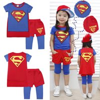 เสื้อกางเกงขาสั้นพร้อมผ้าคลุม-Superman(ตำหนิ)