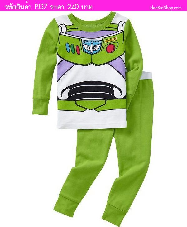 เสื้อและกางเกง Buzz Lightyear สีเขียวอ่อน