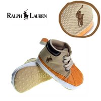 รองเท้าหัดเดินผ้าใบสไตล์-Ralph-Lauren-โทนส้มขาว