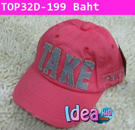 หมวกยีนส์สุดเซอร์ Take 777 สีชมพู