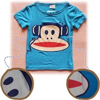 เสื้อยืด-Paul-Frank-Headphone-สีฟ้า(ตำหนิ)