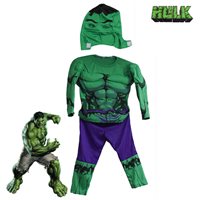 ชุดเสื้อและกางเกงพร้อมหน้ากาก-HULK-HERO-สีเขียว