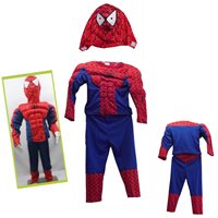 ชุดเสื้อและกางเกงพร้อมหน้ากาก-SPIDERMAN-HERO-สีแดง