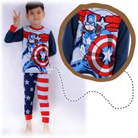 เสื้อและกางเกง-ลาย-Captain-America-โทนกรมท่า