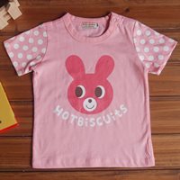 เสื้อยืดลายกระต่าย-Mikihouse-HOTBiSCUitS-สีชมพู