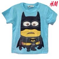 เสื้อยืดลาย-Minion-Batman-สไตล์-H_M-สีฟ้า