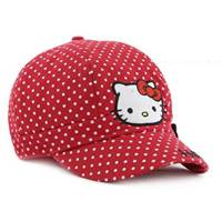 หมวกแก๊ป-Hello-Kitty-ลายจุด-สีแดง