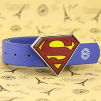 เข็มขัดหนังหัว-ซุปเปอร์แมน-SuperMan-สีน้ำเงิน