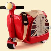 กระเป๋าเดินทางเด็ก-2in1-รถ-Vespa-สีแดง