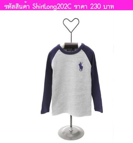 เสื้อแขนยาว Polo by Ralph Lauren สีเทากรม