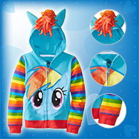 Jacket-มีฮูด-Pony-Big-Face-สีฟ้า