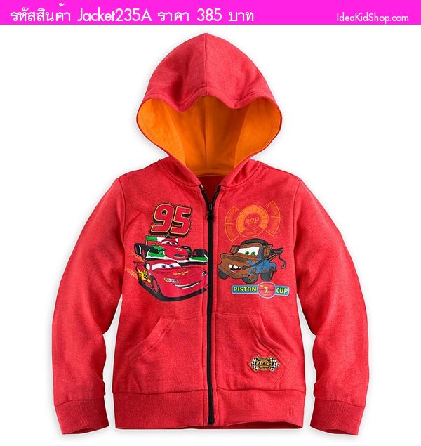 Jacket มีฮูด ลาย Cars สีแดง