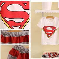 ชุดเสื้อกางเกง-ยอดมนุษย์-Superman-สีแดง