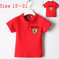 เสื้อโปโล-สไตล์-Ferrari-สีแดง(เด็กโต-ไซส์-15-21)