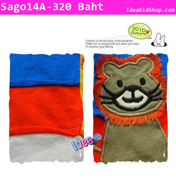 เสื้อยืดแขนยาว Sago Zoo Zoo สีน้ำเงิน