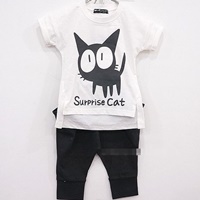 ชุดเสื้อกางเกง-Surprise-Cat-สีขาว