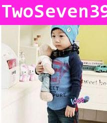 เสื้อยืดแขนยาว Two&Seven นมสดฟ้าน้ำเงิน