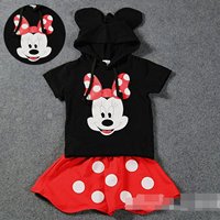 ชุดเสื้อกระโปรงคุณหนู-MINNIE-MOUSE-สีดำแดง