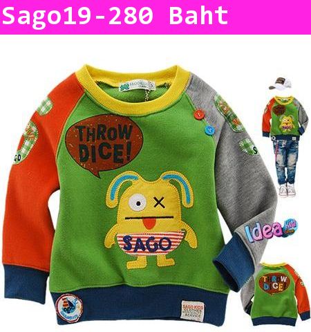 เสื้อแขนยาว SAGO ตัว  THROW dice สามสี