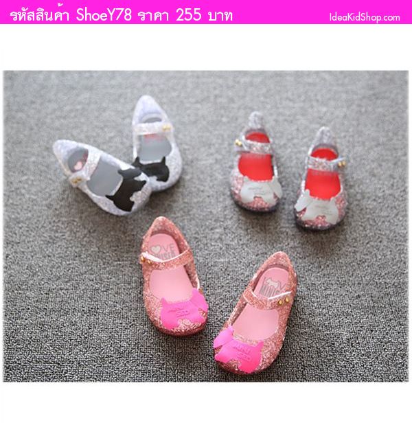 รองเท้าเด็กซินเดอเรล่าสไตล์ Mini Melissa สีชมพู