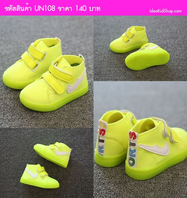 รองเท้าผ้าใบมีไฟวิ่ง NIKE NIKE สีเขียว(ตำหนิ)