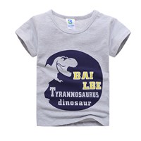 เสื้อยืด-Dinosaur-Tyrannosaurus-สีเทา