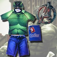 ชุดว่ายน้ำเสื้อกางเกง-HULK-HERO-สีเขียว