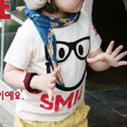 เสื้อยืดสกรีนลาย-SMILE-สีขาว