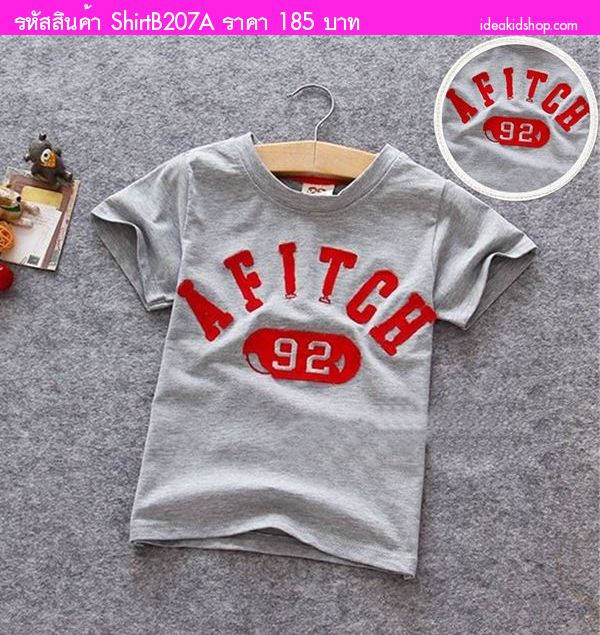 เสื้อยืดเด็กแฟชั่น AFITCH 92 สีเทา