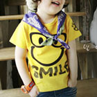 เสื้อยืดสกรีนลาย-SMILE-สีเหลือง