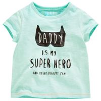 เสื้อยืดเด็ก-Daddy-Is-My-Super-Hero-สีเขียวมิ้นท์