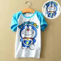 เสื้อยืดเด็ก-DORAEMON-ยิ้มเก่ง-สีขาวฟ้า