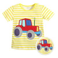 เสื้อยืดลายทาง-รถ-four-wheels-สีเหลือง