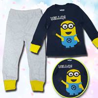 ชุดเสื้อกางเกงมินเนี่ยน-Minion-สีกรมเทา