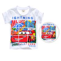 เสื้อยืดเด็ก-CARS-SPEEDS-Lightning-McQueen-สีขาว