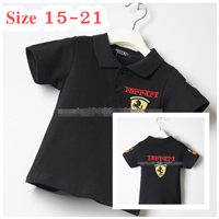 เสื้อโปโล-สไตล์-Ferrari-สีดำ(เด็กโต-ไซส์-15-21)