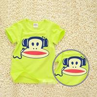 เสื้อยืด-Paul-Frank-Headphone-สีเขียว