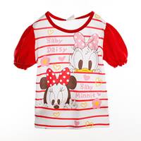 เสื้อยืดสาวน้อย-Baby-Daisy-And-Minnie-สีแดง