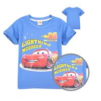 เสื้อยืดเด็ก-Lightning-Mcqueen-95-สีน้ำเงิน