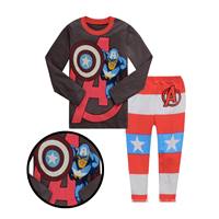 ชุดเสื้อกางเกงแนวหวาน-Captain-America-สีเทาชมพู