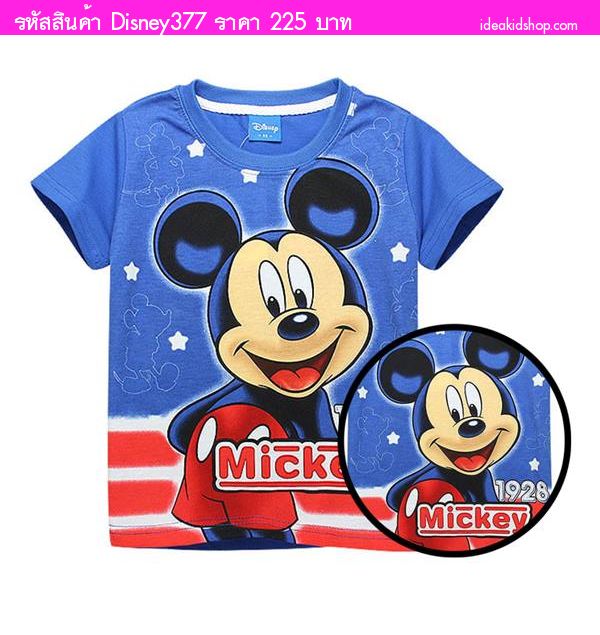 เสื้อยืดเด็ก MICKEY 1928 สีน้ำเงิน