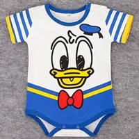 บอดี้สูทหนูน้อย-Donald-Duck-สีฟ้าขาว