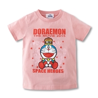 เสื้อยืดเด็ก-DORAEMON-SPACE-HEROES-สีชมพู