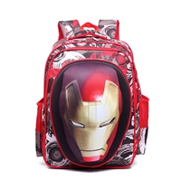 กระเป๋าสะพายหลังลายกราฟฟิก-IRONMAN-โทนสีน้ำตาลแดง