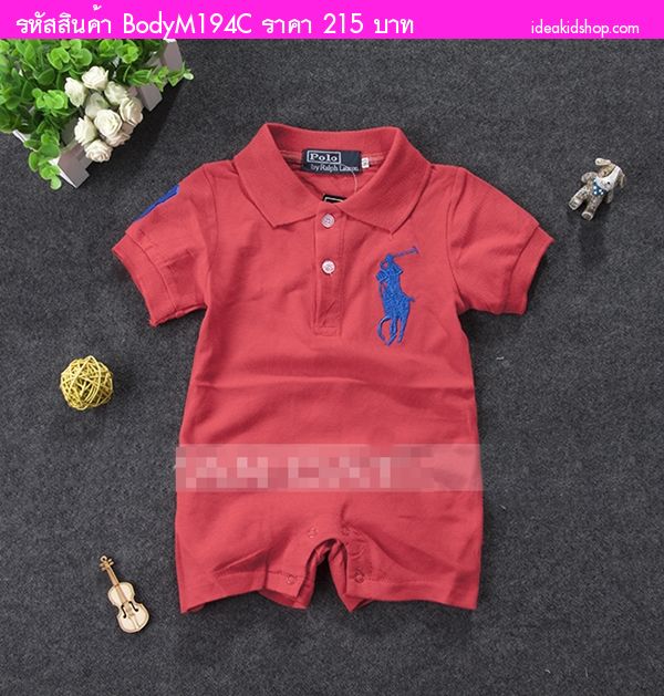 บอดี้สูทหนูน้อยสไตล์ Polo By Ralph Lauren สีแดง